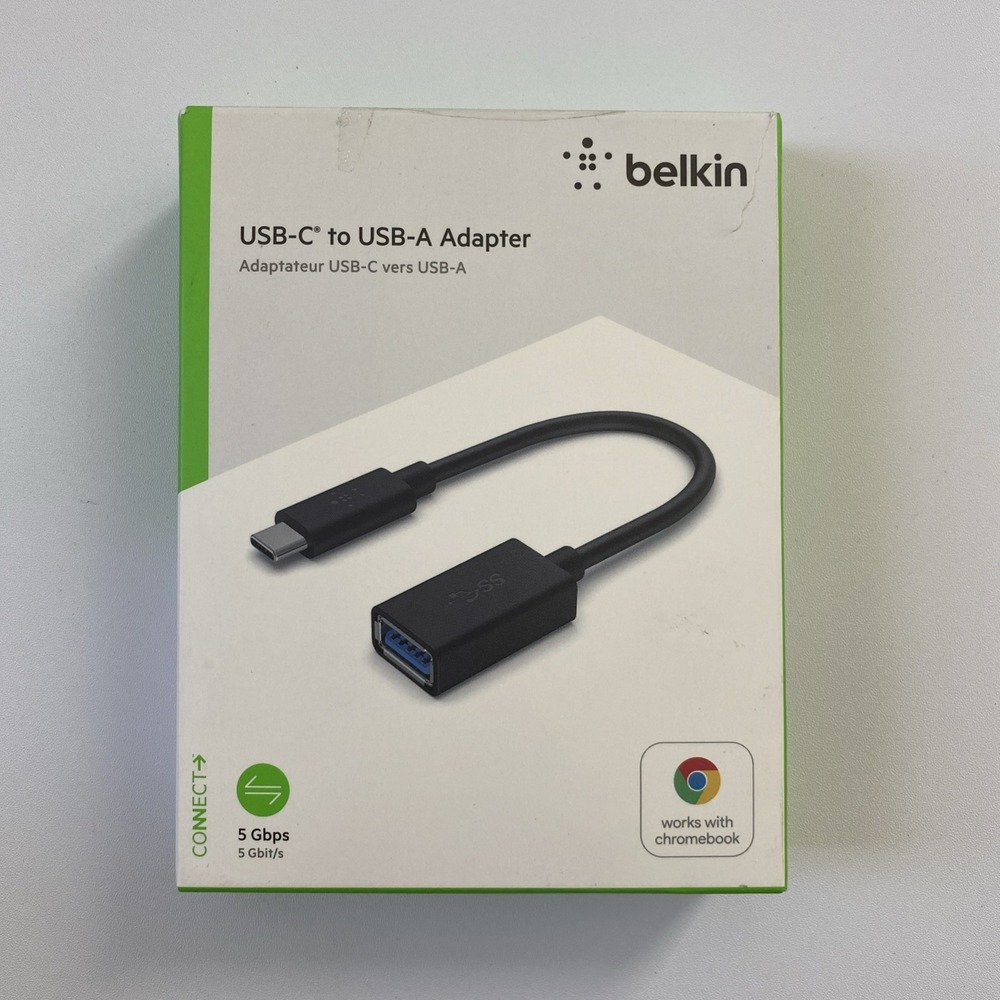 Belkin - USB-C to USB-A Adapter - USB-C 3.0 -‎ 5Gbps transfer speeds